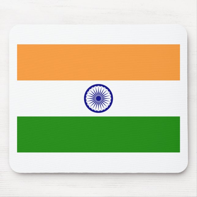 Indian Flag - High Quality Image Mouse Pad (Front)