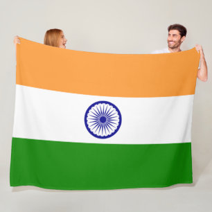 Indian Flag (India) (South Asian Country) (Bharat) Fleece Blanket