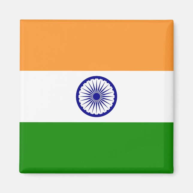 Indian Flag (India) (South Asian Country) (Bharat) Magnet (Front)