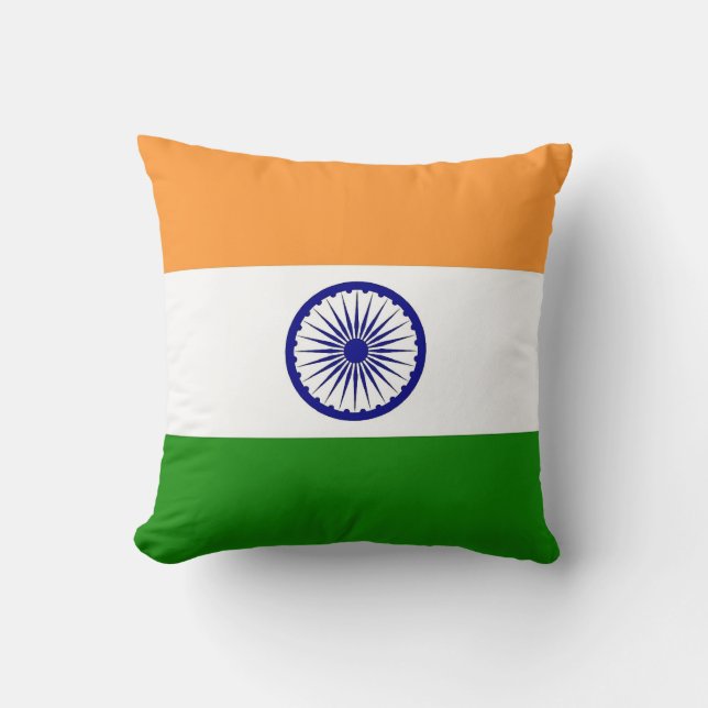 Indian Flag on American MoJo Pillow (Front)