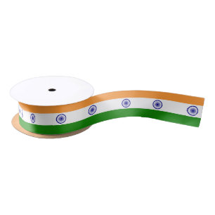 Indian Flag ribbon, India fashion /sports Satin Ribbon