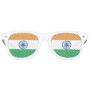 Indian Flag "Tiranga" with tricolours Retro Sunglasses