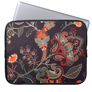 Indian Floral Big Seamless Nature Laptop Sleeve