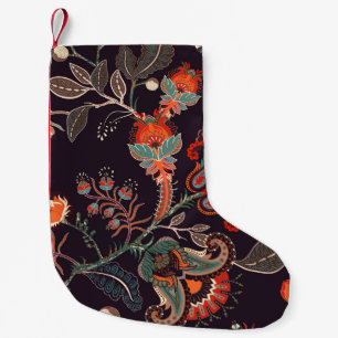 Indian Floral Big Seamless Nature Small Christmas Stocking