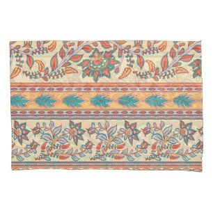 Indian Floral Borders Seamless Pattern Pillowcase