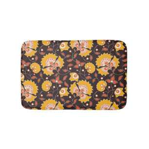 Indian Floral Coloured Vintage Seamless Bath Mat