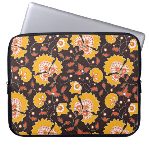Indian Floral Coloured Vintage Seamless Laptop Sleeve