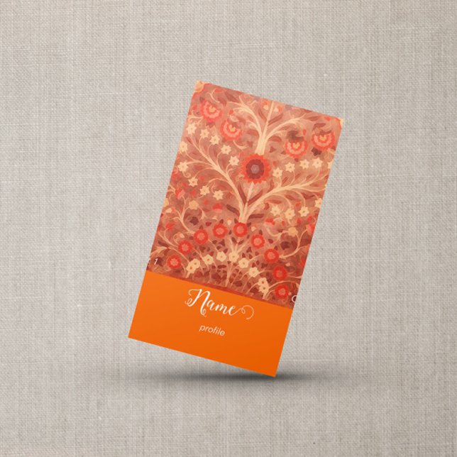  Indian  floral - elegant  script  business card (Creator Uploaded)