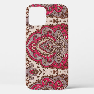 Indian floral paisley, ethnic mandala pattern. iPhone 12 case