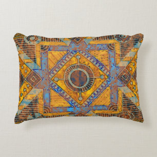 Indian Floral Paisley: Ethnic Medallion. Decorative Cushion