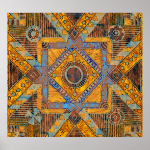 Indian Floral Paisley: Ethnic Medallion. Poster