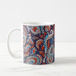 Indian floral paisley medallion pattern. Ethnic Ma Coffee Mug