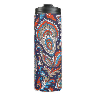 Indian floral paisley medallion pattern. Ethnic Ma Thermal Tumbler