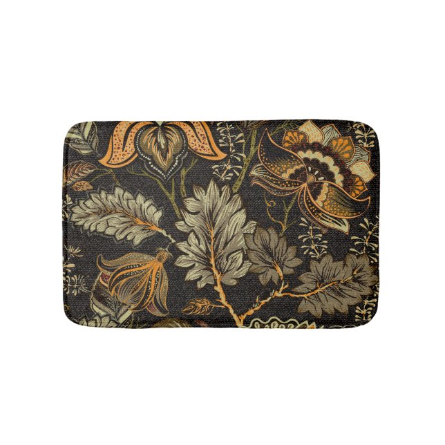 Indian floral paisley, seamless ethnic pattern. bath mat (Front)