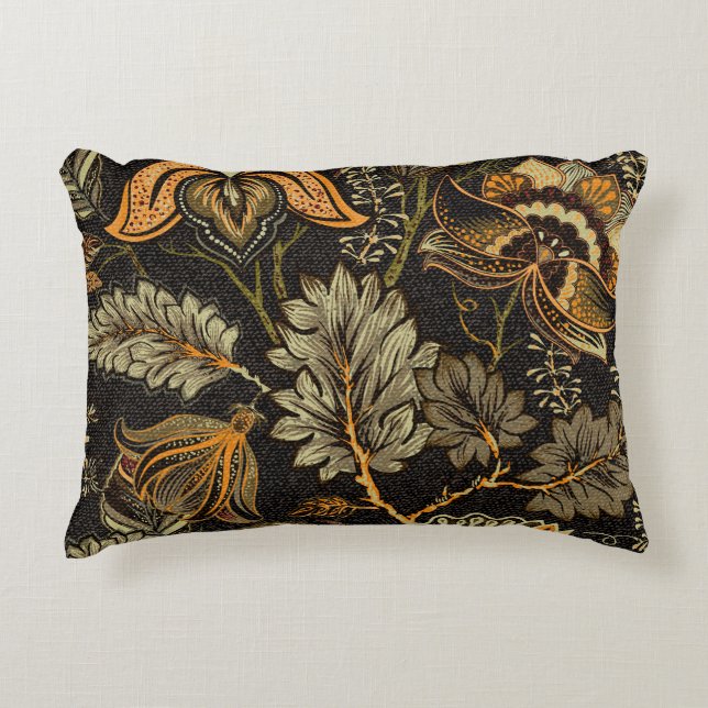 Indian floral paisley, seamless ethnic pattern. decorative cushion (Front)