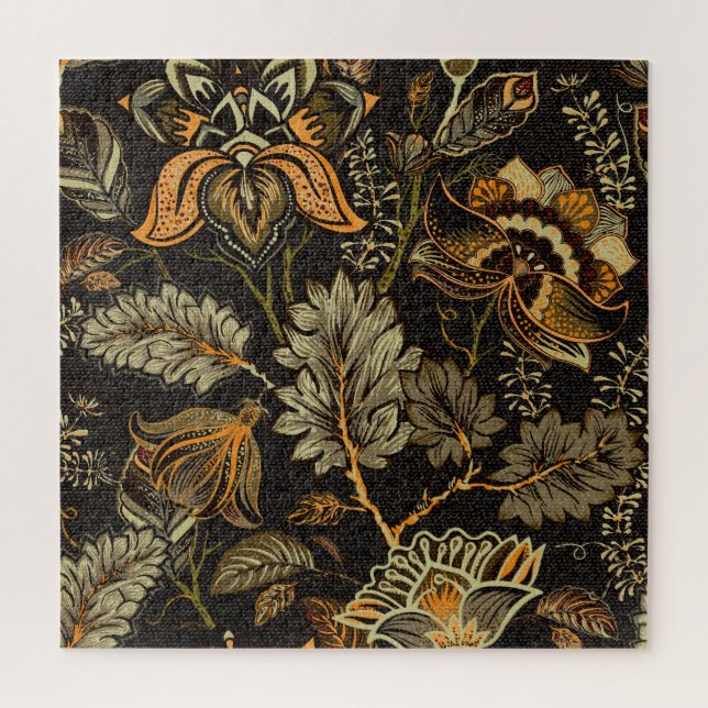 Indian floral paisley, seamless ethnic pattern. jigsaw puzzle (Vertical)