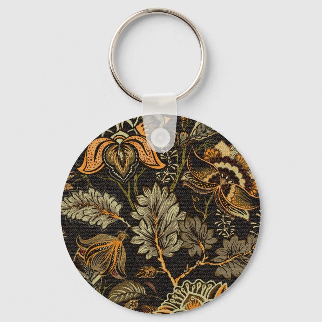 Indian floral paisley, seamless ethnic pattern. key ring (Front)