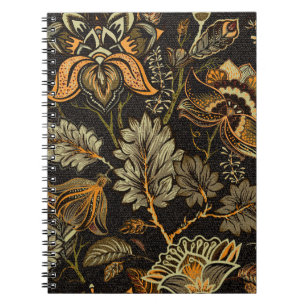 Indian floral paisley, seamless ethnic pattern. notebook