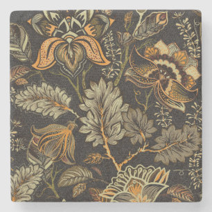 Indian floral paisley, seamless ethnic pattern. stone coaster