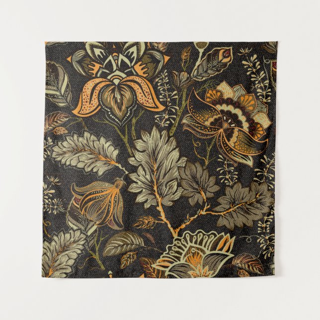 Indian floral paisley, seamless ethnic pattern. tapestry (Front)