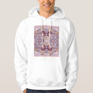 Indian floral tablecloth: lovely pastel pattern hoodie