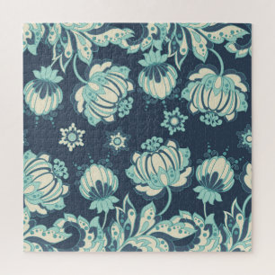 Indian Floral Vintage Seamless Pattern Jigsaw Puzzle