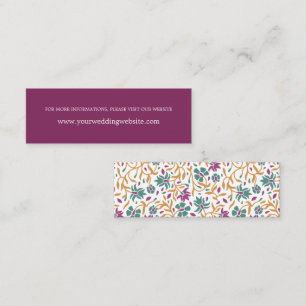 Indian Flower Purple Online Website Mini Business Card