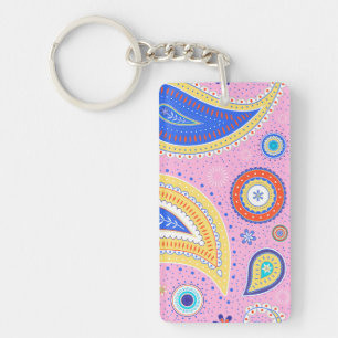 Indian Folk Art Design Key Ring