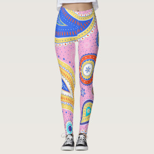 Indian Folk Art Design Leggings