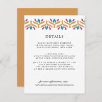 Indian Folk Art Mustard WEDDING Guest Details