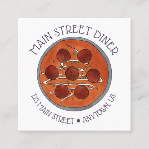 Indian Food Cuisine Malai Kofta Vegetarian Dish Square Business Card