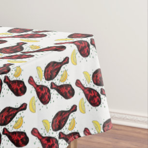 Indian Food Tandoor Cooking Tandoori Chicken Tablecloth