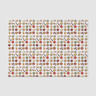 Indian Foods Dishes Cuisine of India Illustration Tissue Paper