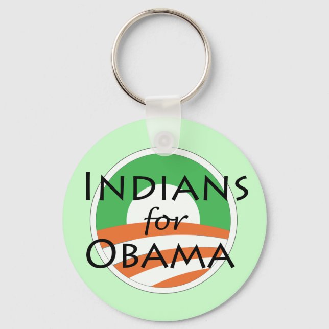 Indian for Obama Key Ring (Front)