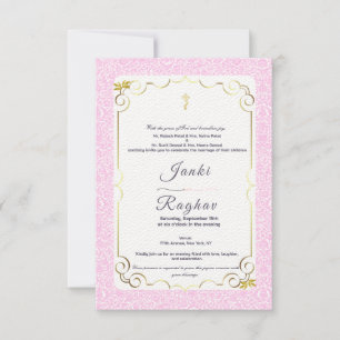 Indian ganesha minimalist wedding invitation