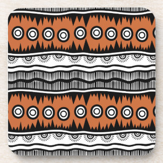 Indian Geographic Brown Tone Stripes Coaster