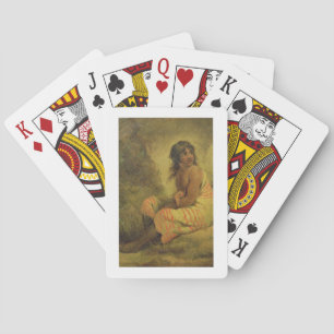 Indian Girl, 1793 (oil on canvas mounted on panel) Playing Cards