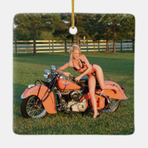 Indian Girl Ceramic Ornament