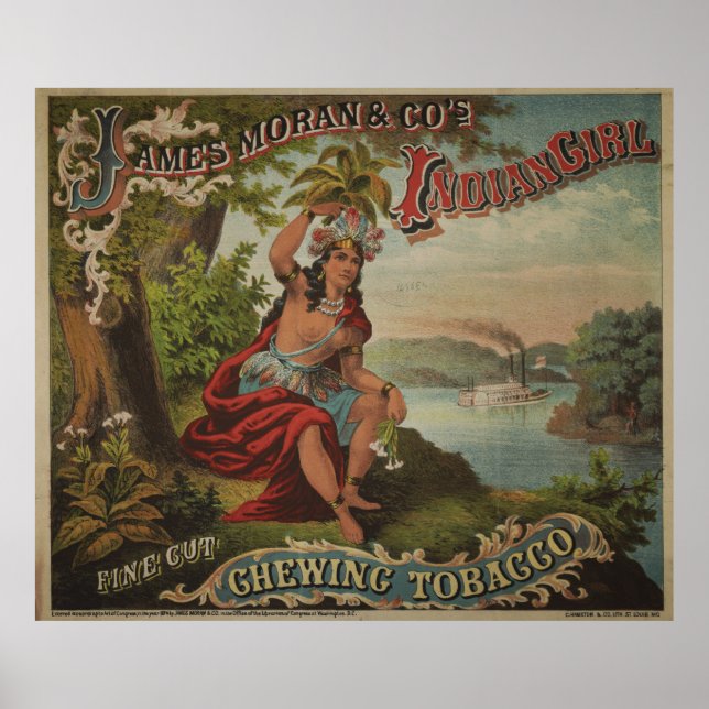Indian Girl Chewing Tobacco [1874] Poster (Front)