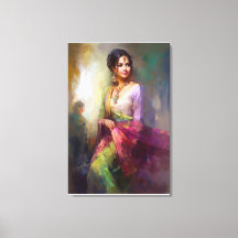 Indian Girl Contemporary Figurative Painting