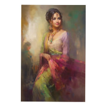 Indian Girl Contemporary Figurative Painting