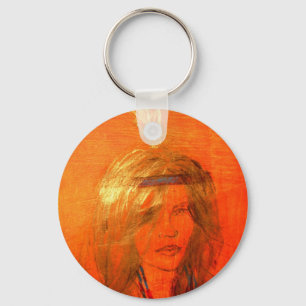 indian girl key ring