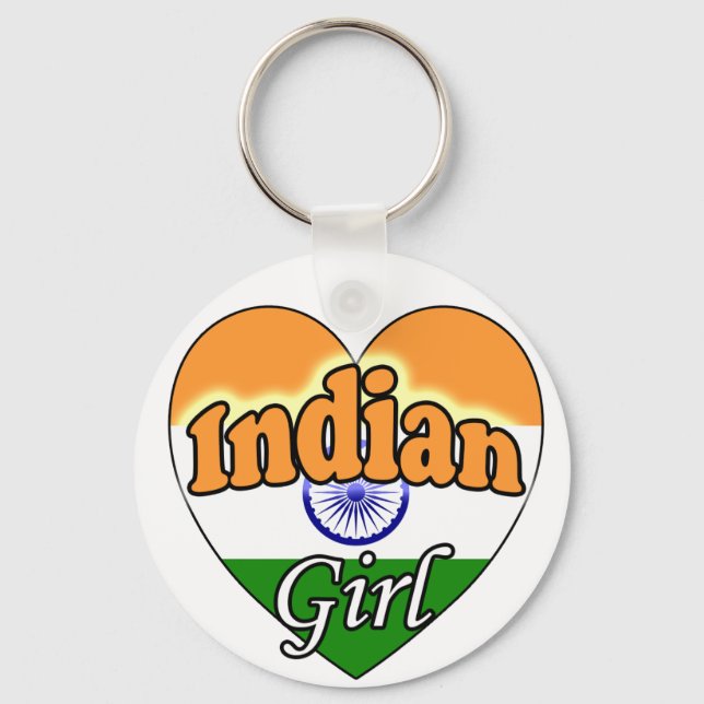 Indian Girl Key Ring (Front)