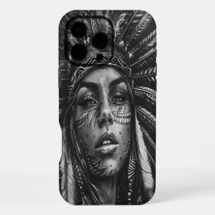 Indian girl warrior with face paint iPhone 16 pro max case