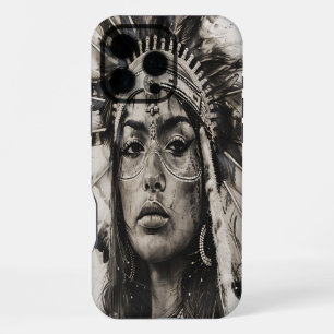 Indian girl's warrior spirit in tradition iPhone 16 pro max case