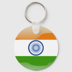 Indian glossy flag key ring