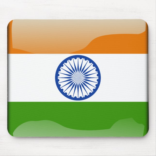 Indian glossy flag mouse pad (Front)
