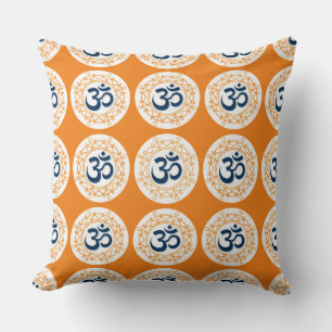 Indian God mantra Om design Cushion
