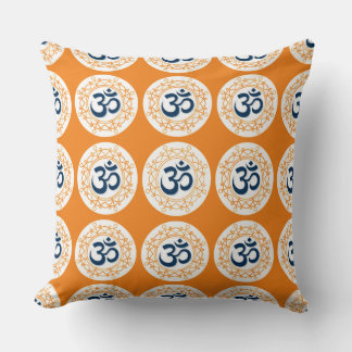 Indian God mantra Om design Cushion
