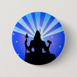 Indian god Shiva - Button